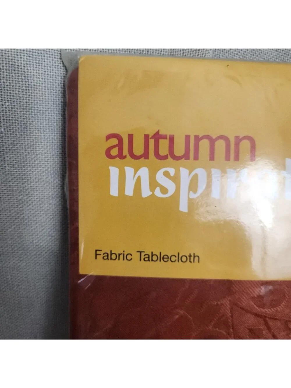 Autumn Inspirations Burnt Orange Fabric Tablecloth 1pc 60
